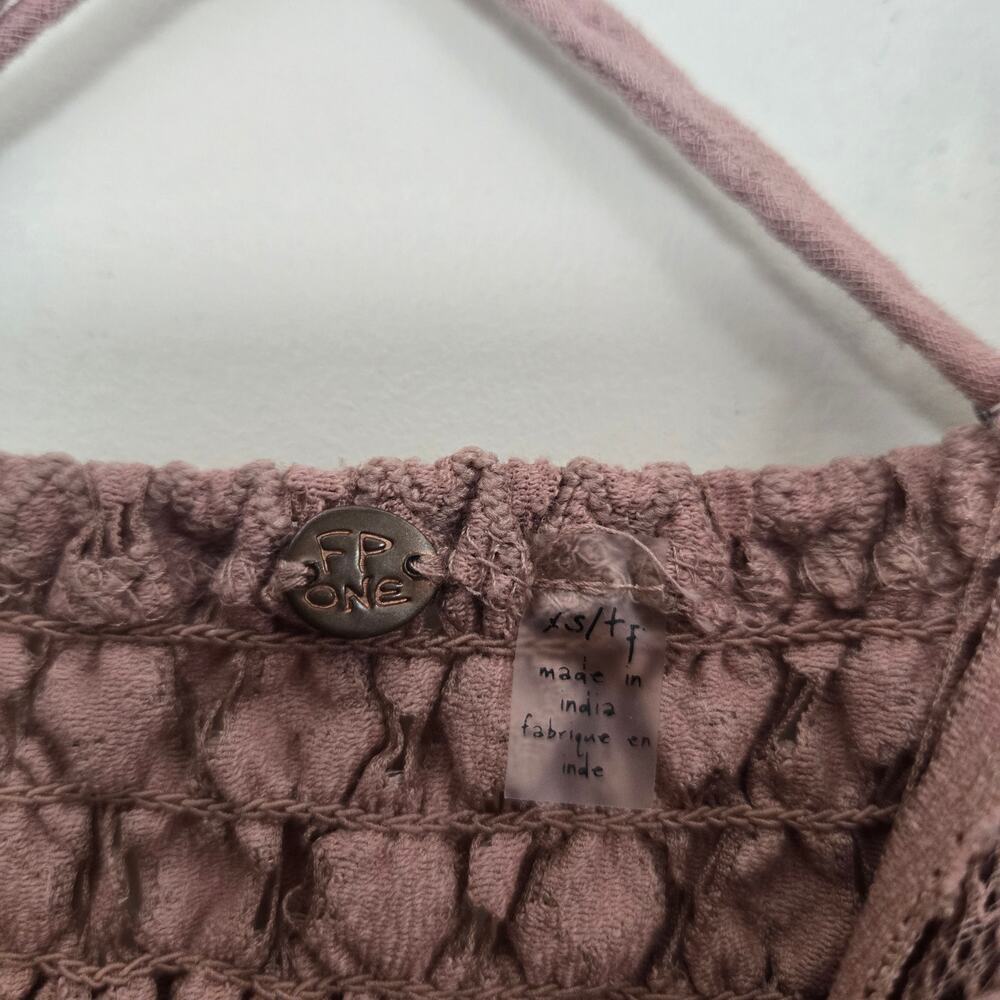 Free People Adella Lace Slip Mini Dress Size XS Pink Mauve - Picture 4 of 8